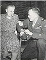 Major General John W. Leonard with his mother Anastasia during his visit in the US. His mother died in 1948.