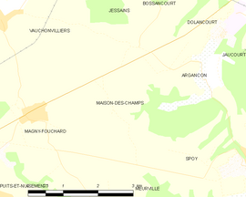 Mapa obce Maison-des-Champs