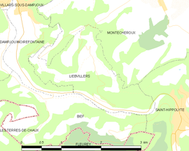 Mapa obce Liebvillers