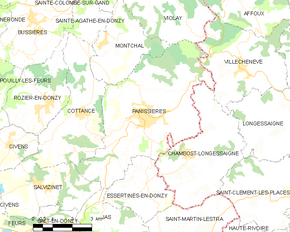 Poziția localității Panissières
