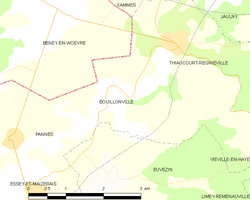 Kart over Bouillonville