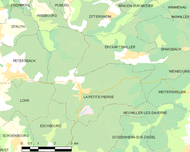 Mapa obce La Petite-Pierre