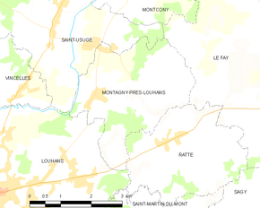 Poziția localității Montagny-près-Louhans