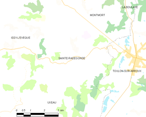 Poziția localității Sainte-Radegonde