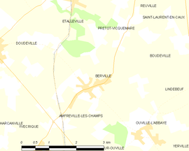 Mapa obce Berville
