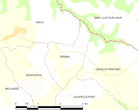 Mapa obce Tréban