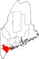 Map of Maine highlighting Cumberland County.svg