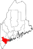 坎伯蘭縣在緬因州的位置
