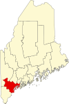 Map of Maine highlighting Cumberland County.svg