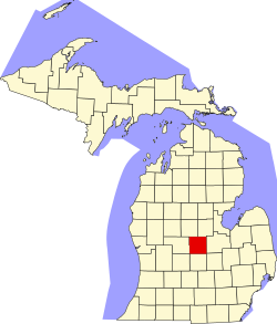 Karte von Gratiot County innerhalb von Michigan