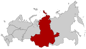 Kart over Den sibirske føderasjonskrets