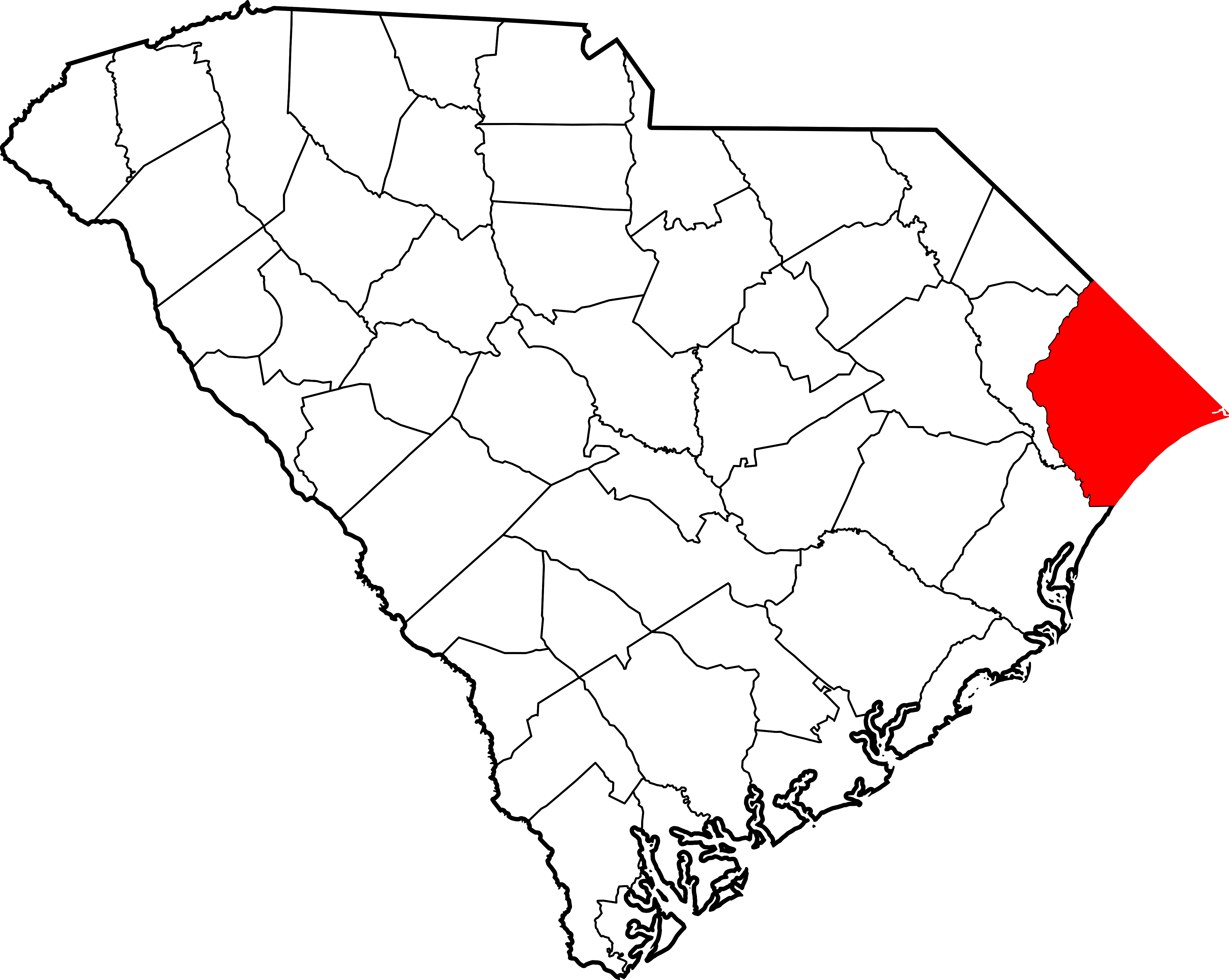 File Map Of South Carolina Highlighting Horry County Svg Wikipedia