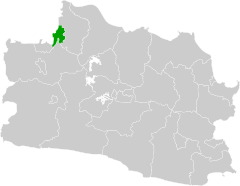 Map of West Java highlighting Bekasi City.svg