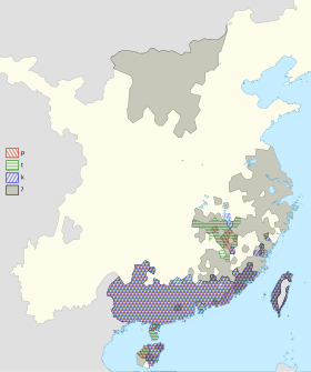 Map of the distribution of stop codas in local Chinese dialects in the core Chinese-speaking area Map of distribution of stop codas in Chinese dialects.svg