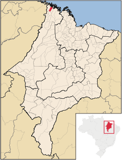 Localização de Luís Domingues no Maranhão