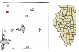 Luogo di Patoka nella contea di Marion, Illinois.