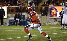 Howell catching a pass on October 27, 2007. MarkusHowell.jpg