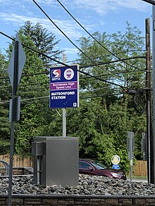 Matsonford station sign Matsonford Station 2019.jpg