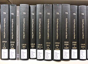 Volumes of the McKinney's annotated version of the CPLR Mckinneysnewyorkcplr.JPG