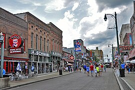 Beale Street in Memphis, waar de blues is ontstaan