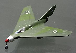 Me P.1111の模型。シュパイアー技術博物館所蔵。