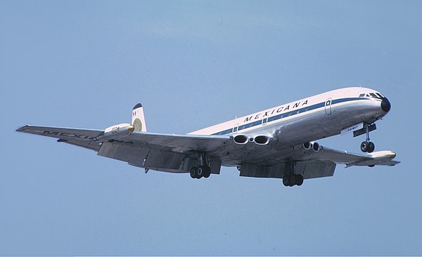 The de Havilland Comet, the first commercial jetliner, used four jet engines.