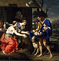 El Pastor Fastulus trayendo a Romulus y a Remus a su esposa, 1654, Museo de Arte de Dallas