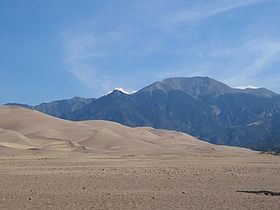 Vista dalle grandi dune di sabbia
