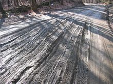 Muddy dirt road during Mud Season Mud season.jpg