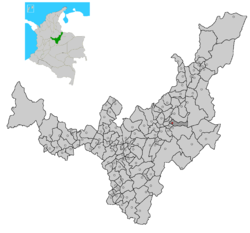 Location of the municipality and town of Gámeza in the Boyacá Department of Colombia.