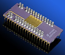 National's NS87P50D-6 "piggyback" microcontroller