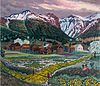 ''Night of the Marsh Mairgold'', painting by Nikolai Astrup