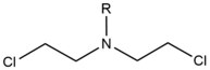 Chemical structure of a Nitrogen Mustard