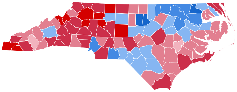 North Carolina Presidential Election Results 2012.svg