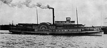 Ocean Wave in service, unknown location on either the Columbia River or Puget Sound, sometime between 1891 and 1899. Ocean Wave (sidewheeler) 02.jpg