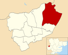 Location of Old Harlow ward Old Harlow in Harlow 2002.svg