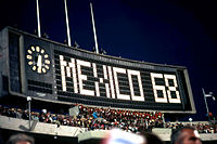 October 12, 1968: Summer Olympics open in Mexico City, 10 days after protesters massacred Olympic Summer Games 1968 Opening.jpg
