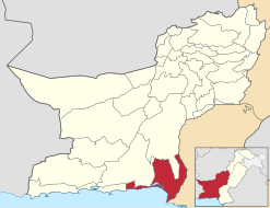 Lasbela District - Harta