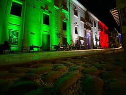 Palazzo Crociferi tricolore il 2 Giugno 2020 durante l'epidemia da COVID-19