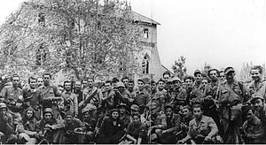 Garibaldini
at the castle of Pavia, 25 April 1945 Partigiani dell'Oltrepo al Castello di Pavia.jpg