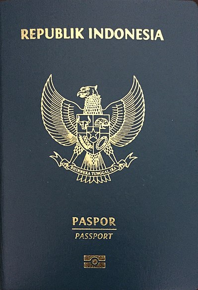 Indonesian biometric diplomatic passport.