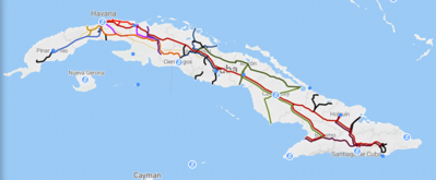 Passenger trains in Cuba (interactive map) Passenger trains in Cuba.png