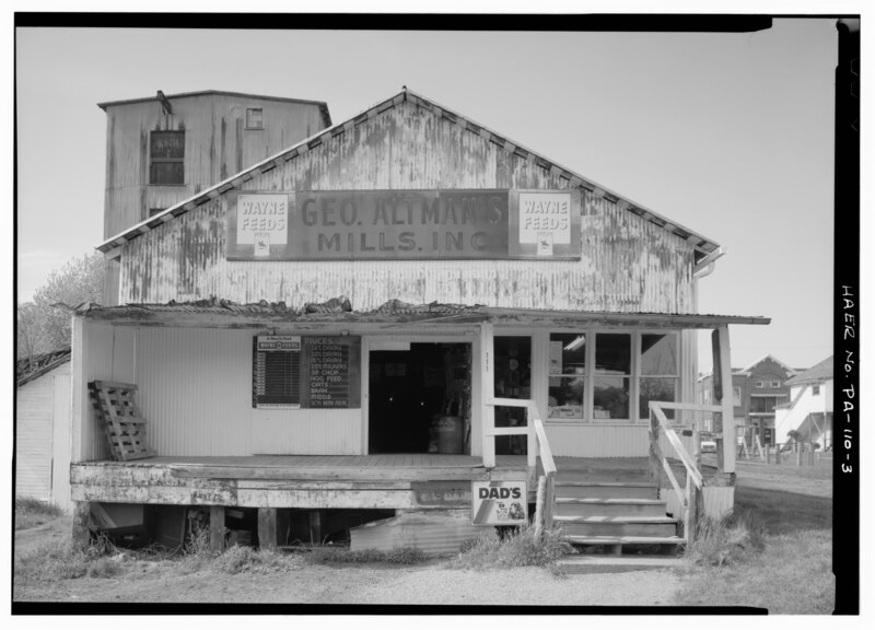 File:Patterson Milling Company, Feed Mill, Water and Point Streets, Saltsburg, Indiana County, PA HAER PA,32-SALT,25-3.tif