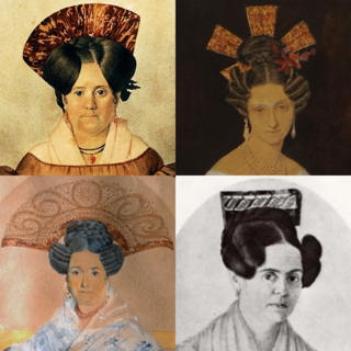 <span class="mw-page-title-main">Peinetón</span> Large headdress worn by the women of Buenos Aires and Montevideo in the 1830s