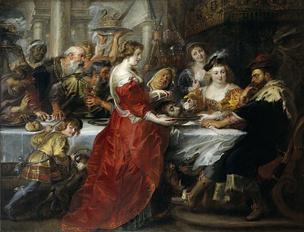 Feast of Herod, Peter Paul Rubens. 17th century