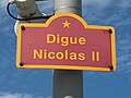 Plaque de rue Digue Nicolas II.
