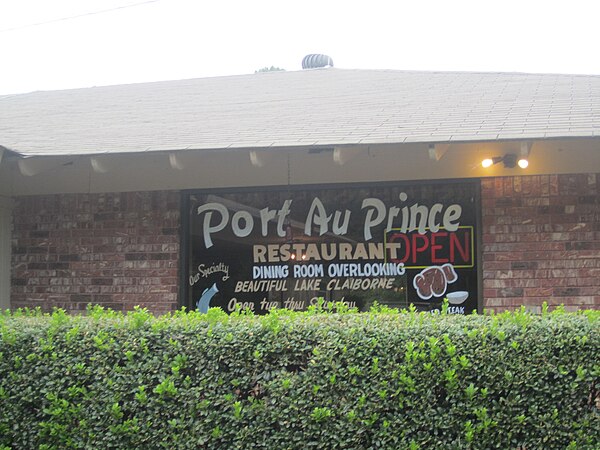 The Port-au-Prince Restaurant on Louisiana Highway 146 at Lake Claiborne.