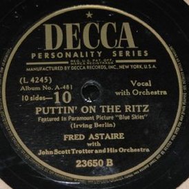 Cover av Fred Astaires "Puttin' on the Ritz"