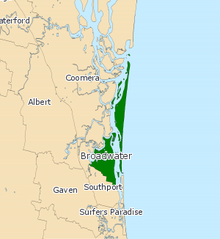 2008 map of Broadwater QLD - Broadwater 2008.png