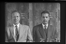 Fotografia em preto e branco de Harald Schultz e Euclides R. Castro